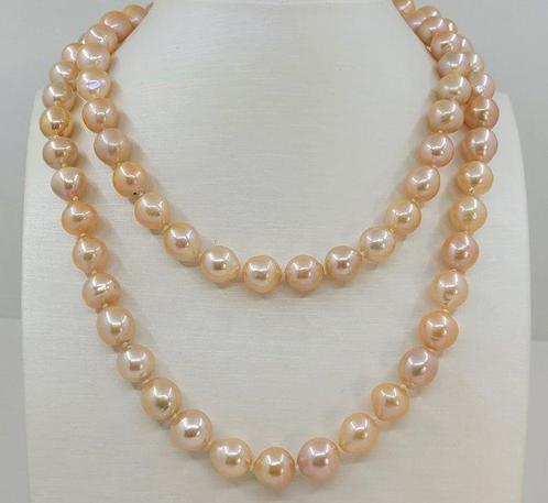 Zonder Minimumprijs - Halsketting 10x11mm roze Edison-parels, Sieraden, Tassen en Uiterlijk, Kettingen