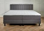 ACTIE! Boxspring Lugano 160 200 Antraciet, Huis en Inrichting, Slaapkamer | Boxsprings, Verzenden, 200 cm, 160 cm, Nieuw