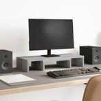 vidaXL Monitorstandaard verstelbaar 60x24x10,5 cm hout grijs, Verzenden, Nieuw