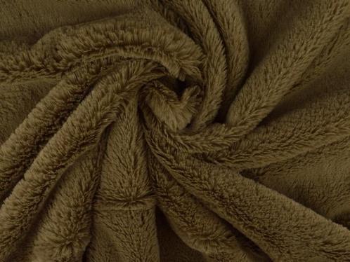 10 meter zachte bont - Taupe - Pluche stoffen, Hobby en Vrije tijd, Stoffen en Lappen, 120 cm of meer, 200 cm of meer, Overige kleuren