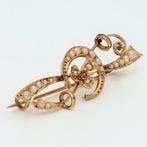 Broche - 14 karaat Roségoud - Parels, Sieraden, Tassen en Uiterlijk, Antieke sieraden