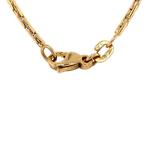 Gouden collier met diamant en saffier hanger 14 krt, Ophalen of Verzenden, Nieuw