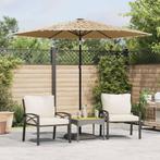 vidaXL Parasol met stalen paal 268x268x226 cm bruin, Verzenden, Nieuw, 2 tot 3 meter
