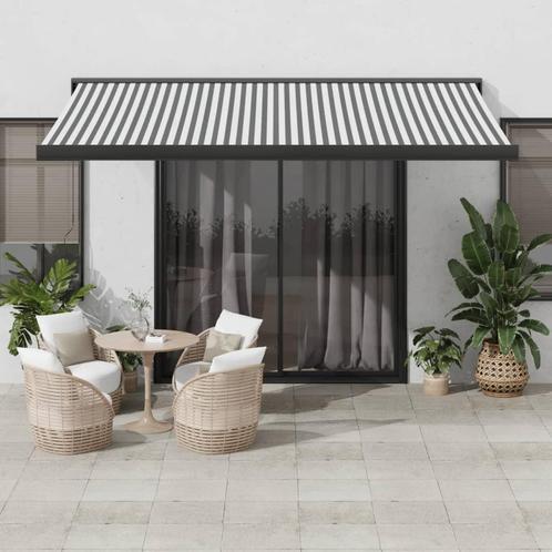 vidaXL Luifel uittrekbaar 4x3 m stof en aluminium antraciet, Tuin en Terras, Zonneschermen, Nieuw, Verzenden