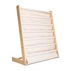 Kinderboekenkast - 80 x 75 x 30 cm - Bruin - Hout met Linnen, Huis en Inrichting, Kasten | Boekenkasten, Verzenden, Nieuw