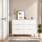 Ladekast met 6 of 4 Lades – Houten Dressoir met Metalen Pote, Huis en Inrichting, Kasten | Dressoirs, Verzenden, Nieuw