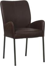 Donkerbruine leren    -  (donkerbruin leer), Huis en Inrichting, Stoelen, Overige kleuren, Nieuw, Leer, Ophalen of Verzenden