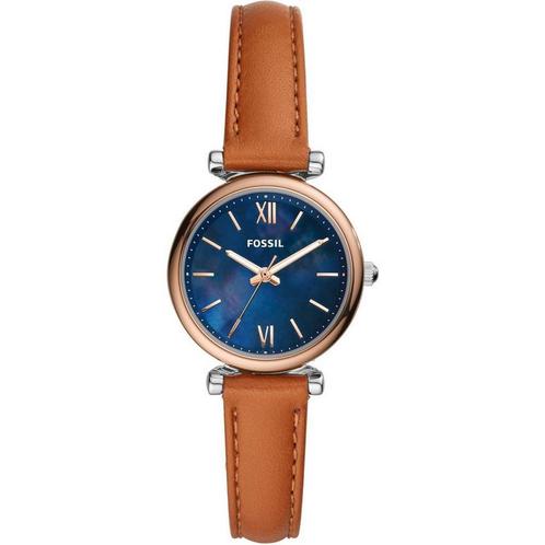 Fossil Carlie Mini Horloge ES4701 Dameshorloge 28 mm - Bruin, Sieraden, Tassen en Uiterlijk, Horloges | Dames, Verzenden