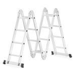 Vouwladder - werkhoogte 5,60 m - aluminium - met platform, Ophalen of Verzenden, Nieuw