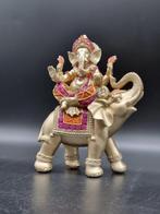 Beeld, Ganesha on Elephant - 22.5 cm - Hars