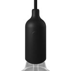Fitting Silicone Zwart met schakelaar E27, Ophalen of Verzenden, Nieuw