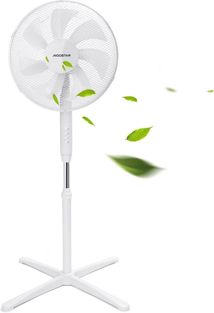 Aigostar Statiefventilator - Ventilator Staand - Verstelbaar, Witgoed en Apparatuur, Ventilatoren, Zo goed als nieuw, Verzenden