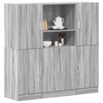 vidaXL 3-delige Keukenkastenset bewerkt hout grijs sonoma, Huis en Inrichting, Woonaccessoires | Wandplanken en Boekenplanken