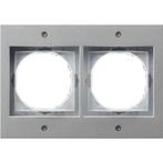 Gira Afdekraam 2V TX_44 aluminium - 021265, Ophalen of Verzenden, Nieuw