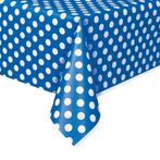 Blauwe Tafelkleed Witte Stippen 2,74m, Verzenden, Nieuw
