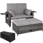 Wicker bank Kreta met aluminium frame, inclusief beschermhoe, Verzenden, Nieuw