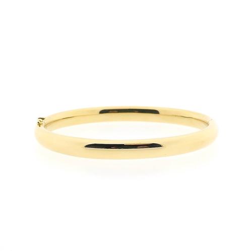Gouden slavenarmband | Ø 60 mm (tijdloos sieraad), Sieraden, Tassen en Uiterlijk, Armbanden, Overige kleuren, Gebruikt, Goud, Ophalen of Verzenden