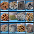 serpentine groep Traditionele Chinese stenen beeldhouwwerken, Antiek en Kunst