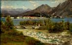 Silvio Poma (1840-1932) - Paesaggio Lacustre (Lago Maggiore), Antiek en Kunst