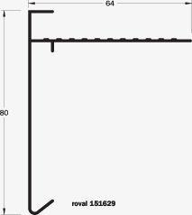 Roval aluminium daktrim  80 x 64 mm, Doe-het-zelf en Verbouw, Dakpannen en Dakbedekking, Ophalen of Verzenden