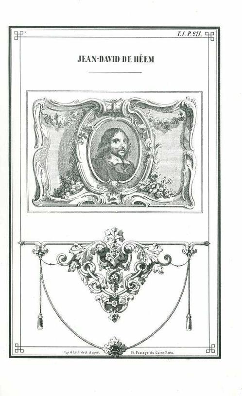Portrait of Jan Davidsz. de Heem, Antiek en Kunst, Kunst | Etsen en Gravures