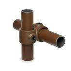 90° Kruisstuk - Vintage Brown (Ø 33.7) | Bezorgen en afhalen, Doe-het-zelf en Verbouw, IJzerwaren en Bevestigingsmiddelen, Ophalen of Verzenden