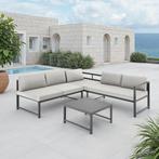 Zitgroep Faro met tafel en verstelbare rugleuning - grijs, Verzenden, Nieuw