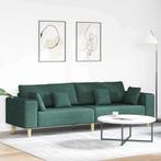 vidaXL Stoffen Bank met kussen Donkergroen 208 cm Stof, Huis en Inrichting, Verzenden, Nieuw, Stof, Minder dan 150 cm