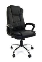 Luxe Bureaustoel Zwart | Verchroomd Frame | Laatste Stuks!, Ophalen of Verzenden, Ergonomisch, Nieuw, Bureaustoel