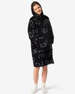HEMA Takkie en Siepie damesnachthemd fleece zwart, Verzenden, Zwart