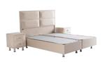 Opberg Boxspring Magnum – Beige Velvet (Zonder Matras) -, Huis en Inrichting, Slaapkamer | Boxsprings, Verzenden, Nieuw