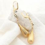 Bicolor gouden oorhangers (Oorbellen), Ophalen of Verzenden, Gebruikt, Overige kleuren, Goud