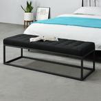 [pro.tec] Halbank bankje stof 120x40x38 cm zwart, Huis en Inrichting, Slaapkamer | Slaapbanken, Verzenden, Nieuw