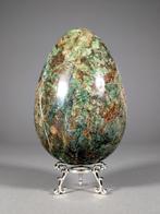 Chrysoprase Ei - Hoogte: 14 cm - Breedte: 9.5 cm- 1.47 kg, Verzamelen, Mineralen en Fossielen