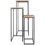 Plantentafels Sam Vierkant - Set van 3 - Bruin Mangohout, Ophalen of Verzenden, Nieuw