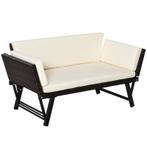 TRUUSK Poly Rotan Tuinbank 2-zits Tuinmeubelen Loungebank Tu, Tuin en Terras, Tuinsets en Loungesets, Verzenden, Nieuw