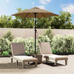 vidaXL Parasol 200x224 cm aluminium taupe, Tuin en Terras, Verzenden, Nieuw, 2 tot 3 meter