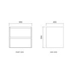 Badmeubelset BWS Riga Met Topplaat 60 cm Kasjmier, Ophalen of Verzenden, Nieuw