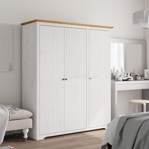 vidaXL Kledingkast BODO 146x53,5x173 cm massief grenenhout, Huis en Inrichting, Kasten | Kledingkasten, Nieuw, Verzenden