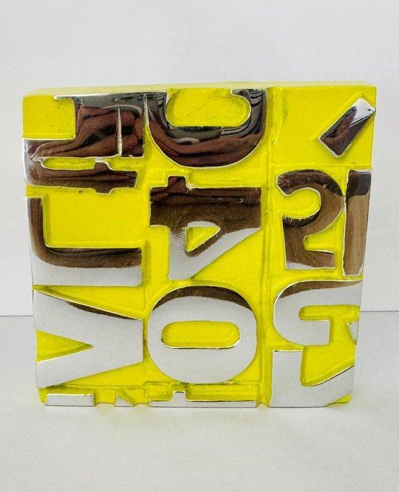 Karl Lagasse - GOD BLESS JAUNE - Vendu sans prix de réserve., Antiek en Kunst, Kunst | Designobjecten