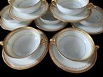 Charles Ahrenfeldt - Set soepkommen (14) - Goud ingelegd -