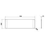 Badzitting Polysan Universal 75x25 cm Zwart, Ophalen of Verzenden, Nieuw
