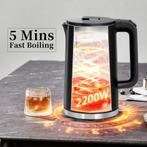 Waterkoker - Retro - met LED - Elektrisch - 1.7L - 2200W - Z, Witgoed en Apparatuur, Waterkokers, Verzenden, Zo goed als nieuw