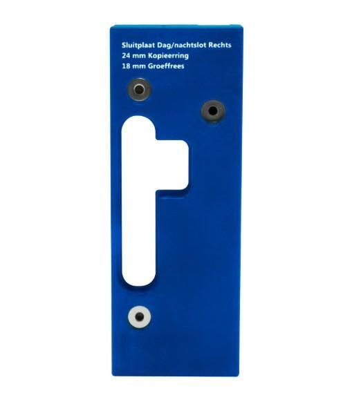 Boormal sluitplaat dag/nachtslot rechts, Doe-het-zelf en Verbouw, Hang- en Sluitwerk, Verzenden