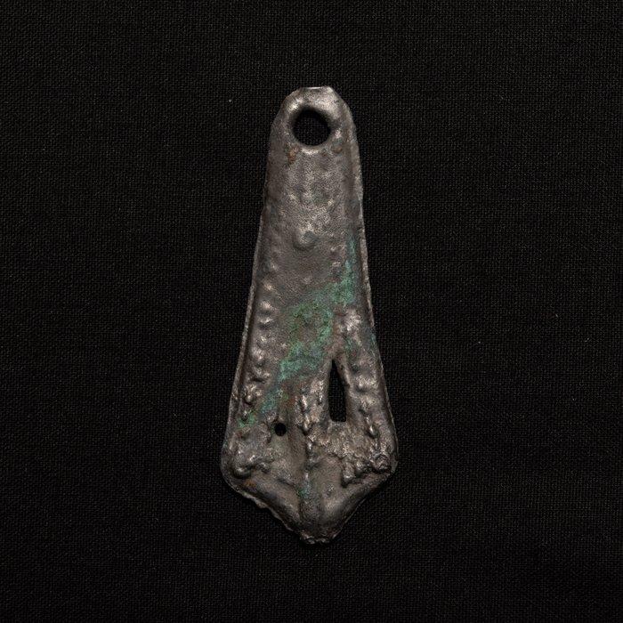 Viking periode Brons dragon foot amulet - 61 mm (Zonder, Antiek en Kunst, Antiek | Overige Antiek