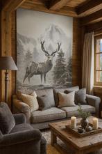 Wandtapijt van alpaca jacquard Cervo maestoso Montagna -