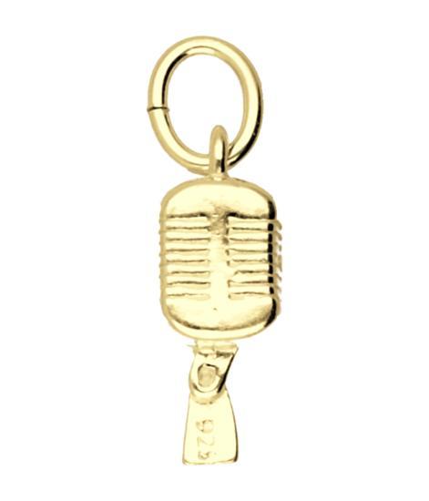 Gouden Microfoon kettinghanger, Sieraden, Tassen en Uiterlijk, Kettinghangers, Verzenden