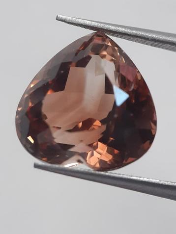 Natural orangey brown Whiskey Topaz - 12.765 ct - Heart - AA beschikbaar voor biedingen