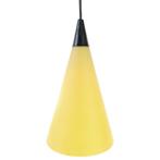 Vintage gele hanglamp van glas