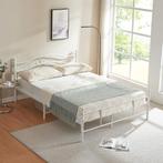 Metalen bed twijfelaar Florenz incl. bedbodem 140x200 wit, Huis en Inrichting, Slaapkamer | Bedden, Verzenden, Nieuw
